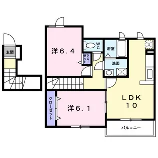 メゾンブリアン【2階】の間取り