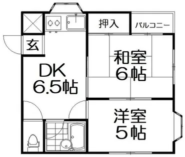 木屋マンション【2階】の間取り
