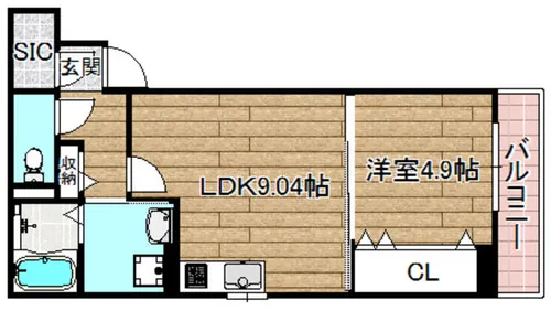 プレステージⅥ京口【3階】の間取り