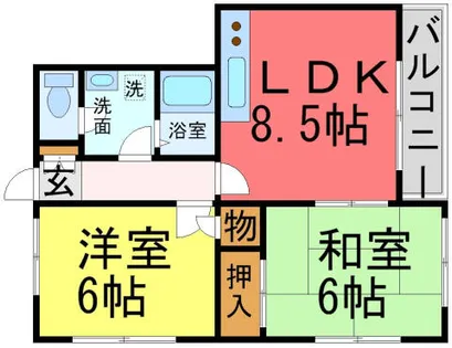 コンフォート西夙川【202号室】の間取り