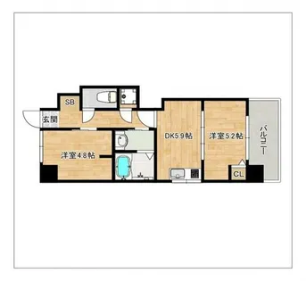 エスティメゾン薬院【11階】の間取り