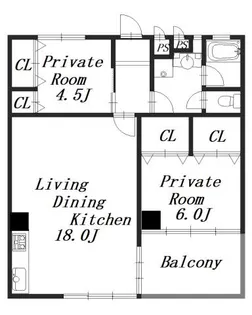 旧第三銀行橿原神宮前ビル【4階】の間取り