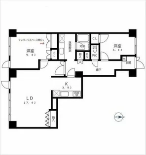 池下タワーズ【8階】の間取り