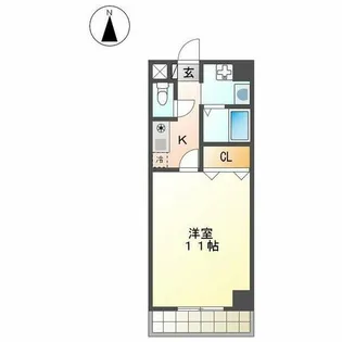 STUDIO OHZONE【102号室】の間取り