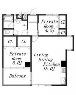 イースト33神宮前【4階】の間取り