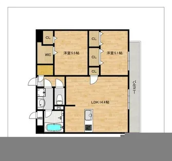 S-RESIDENCE薬院aureate【202号室】の間取り