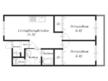 オークマンション【4階】の間取り