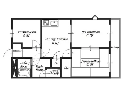 グランドール神宮【2階】の間取り