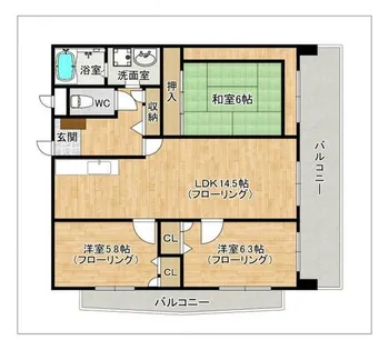 キャッスル32【301号室】の間取り