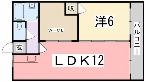 フジサンライズ白浜【102号室】の間取り