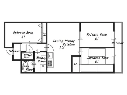 セゾンルヴィエールA【1階】の間取り