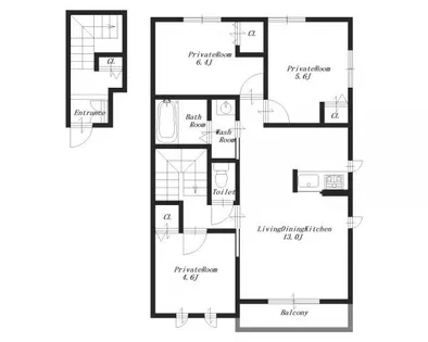 ラ・フェリシア【2階】の間取り