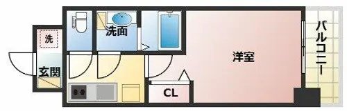 Alivis福島海老江(旧フォーリアライズ福島ルノン)【9階】の間取り