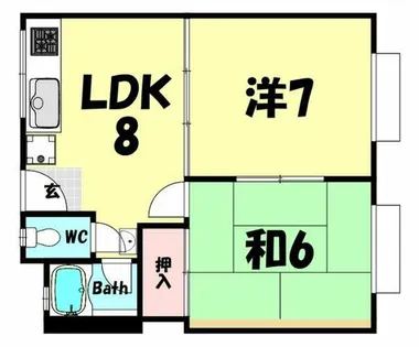 ニュー山手ビル【35号室】の間取り