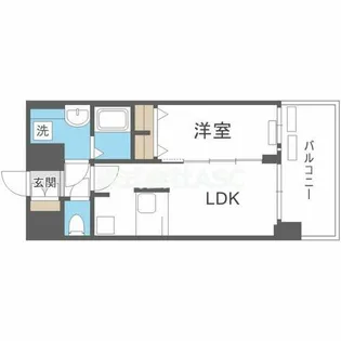 プレサンス京町堀ノース【11階】の間取り