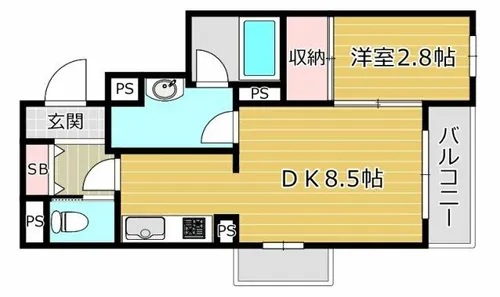 AMA WEST(アマウエスト)【2階】の間取り