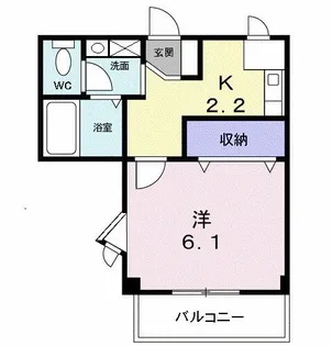 1Kの間取り画像