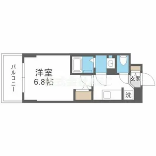 Metrosa谷町六丁目South【10階】の間取り
