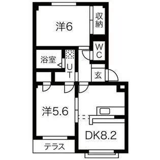 サンコーポラス【1階】の間取り