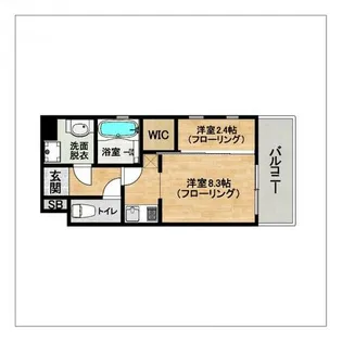 レジデンス百年橋リバーサイド【1101号室】の間取り