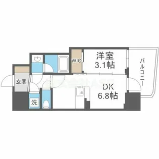 コンフォリア・リヴ大阪本町【1204号室】の間取り