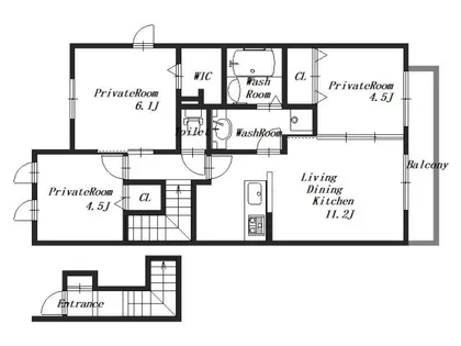 セレッソパティオⅢ【2階】の間取り