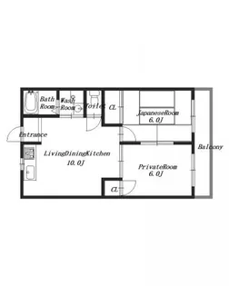 メゾンディスポワール森口【4階】の間取り