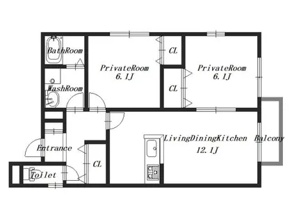カメリア【2階】の間取り