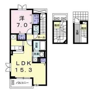 Lee frere 加美【3階】の間取り