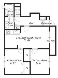 エムフィオーレ【1階】の間取り