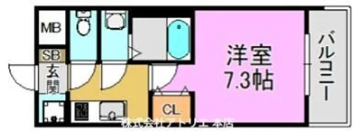 グランカーサ高井田【10階】の間取り