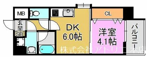 グランカーサ高井田【10階】の間取り