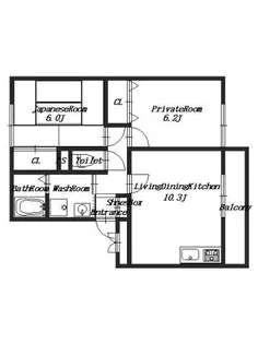 セジュールN-Ⅰ【3階】の間取り