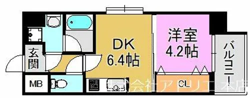 グランカーサ高井田【12階】の間取り