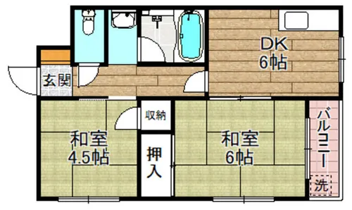 フローレスハイツ【202号室】の間取り