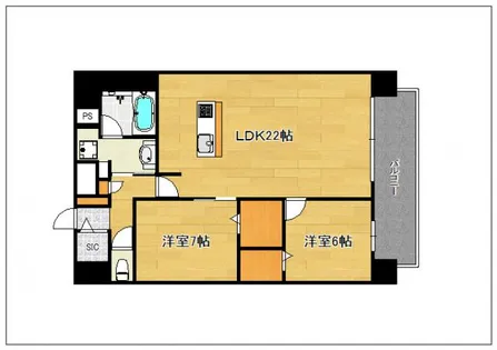 Wistaria Residence Hakata【14階】の間取り