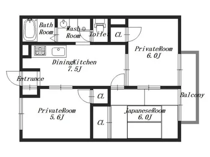 フローレンスハイツ【2階】の間取り
