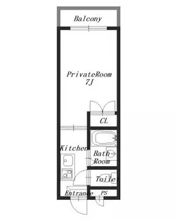 パインハイツ桜井【4階】の間取り