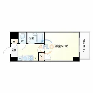 パインコート江坂Ⅱ【2階】の間取り