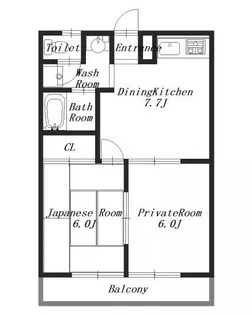 グローリーマンション【3階】の間取り