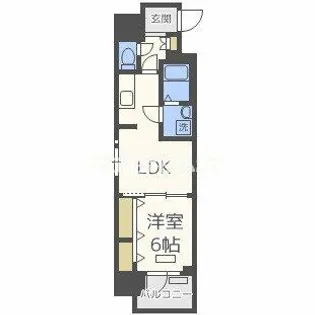 プレサンス心斎橋ニスト【1301号室】の間取り