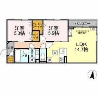 ジョイハイツ【1階】の間取り