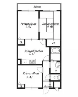 グランシャリオ桜井【3階】の間取り