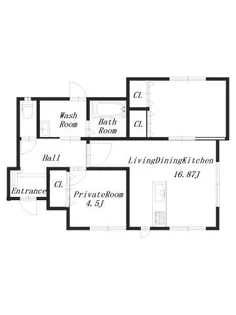 桜井市谷ハイツ【1階】の間取り