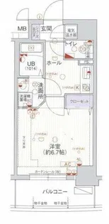 アスヴェル神戸元町【6階】の間取り
