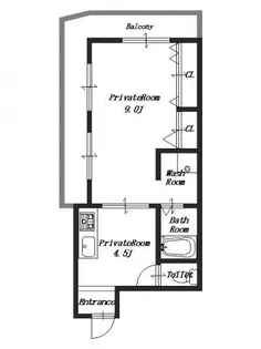 コスモマンション神宮駅前館【4階】の間取り