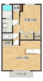 プランドゥ大刀洗C棟【103号室】の間取り