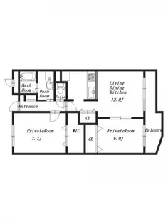 ル・グラン・リヴィエール【2階】の間取り