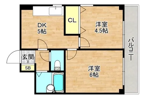 アーベイン都島【7階】の間取り