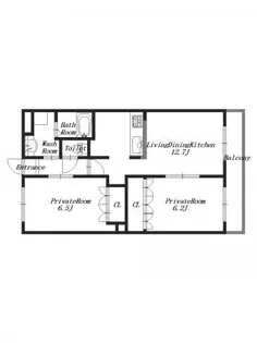 Cross Road【1階】の間取り